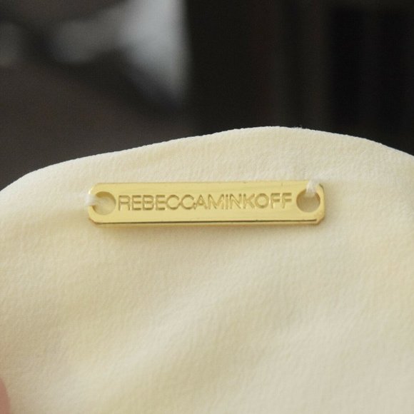 Rebecca Minkoff Ivory Silk Draped Ruffle Blouse - Picture 7 of 7